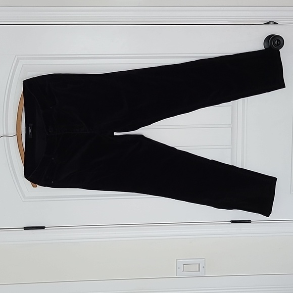 Ann Taylor size 12p Black Skinny & Slimming brushed velvet pants - Picture 1 of 7